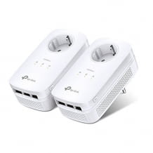 TP-Link Gigabit Powerline Adapter Kit mit je drei LAN-Steckplätzen, MIMO und Stromsparmodus