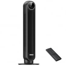 Turmventilator mit Fernbedienung, 90 Grad Oszillation, 4 Geschwindigkeiten in 4 Modi und nur 34 Dezibel Lautstärke.