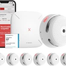 it SBS50 Basisstation, Zertifiziert nach EN 14604, Funkrauchmelder mit WLAN, vernetzbarer Feuermelder, kompatibel mit der X-Sense Home Security App, FS61, 6 Stück