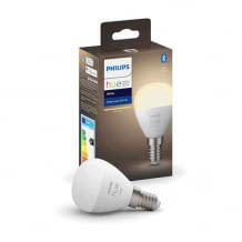 Smarte, dimmbare LED-Glühbirne in Tropfenform. Für warmweißes Licht. Steuerbar per App und Alexa Sprachsteuerung.