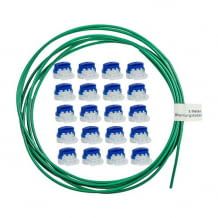 Set aus 20 Verbindern für Begrenzungskabel von Mährobotern und 5 Meter Ersatzkabel. Universell einsetzbar.