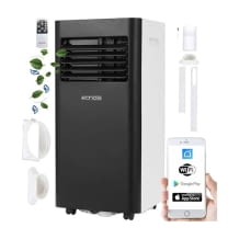 Mobiles Klimagerät mit Energieeffizienzklasse A, Fernbedienung, App und Luftentfeuchtungsmodus (24 l/ Tag)