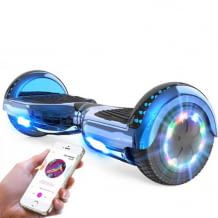 Hoverboard mit leistungsstarkem Motor, Lichtern und Bluetooth-Lautsprecher.