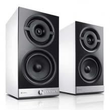 WLAN Regallautsprecher-Par für hochauflösenden Klang. Inkl. 3-Wege-Koaxial System mit integriertem 320 Watt-Verstärker.