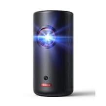 Smarter WLAN Mini Beamer mit integriertem Akku für 2,5 Stunden Wiedergabezeit, Dolby Digital und Full-HD Laser Projektion