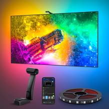 Hintergrundbeleuchtung für für 55-65 Zoll TV und PC mit Dual-Kamera, WiFi und RGBIC. Kompatibel mit Alexa und Google Assistant.