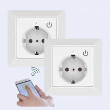 WLAN Unterputz Steckdose im 2er-Set mit zahlreichen smarten Funktionen, wie Sprachsteuerung. Mit Überlastschutztechnologie.