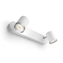 Hue Adore Leuchte mit zwei beweglichen Spots inkl. Dimmschalter und zwei wechselbaren Hue White Ambiance GU10 LEDs