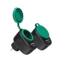 Zwei smarte Outdoor Steckdosen mit Timer-Funktion, Sprach-steuerung und keinem erforderlichen Hub.