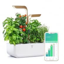 Intelligenter autonomer Garten mit bis zu 4 Wochen mit automatischer Bewässerung, Lichtsteuerung, App zur Echtzeitüberwachung und 4 Lingots.