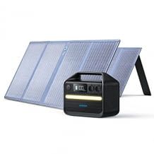 Tragbarer 1000W Solargenerator mit 2 Steckdosen, 3 USB-C PD Anschlüssen. Powerhouse für Camping, Notfälle und Stromausfälle.