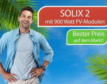 In diesem Deal gibt es die SOLIX 2 Pro mit 900 Watt PV-Komplettset günstig wie nirgends sonst