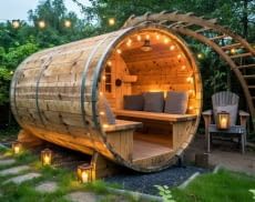 Eine Sauna im Garten muss nicht immer energieuneffizient sein