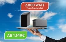 Bei tepto gibt es aktuell ein 2.000 Watt Balkonkraftwerk mit dem nagelneuen Avocado 22 Pro Speicher